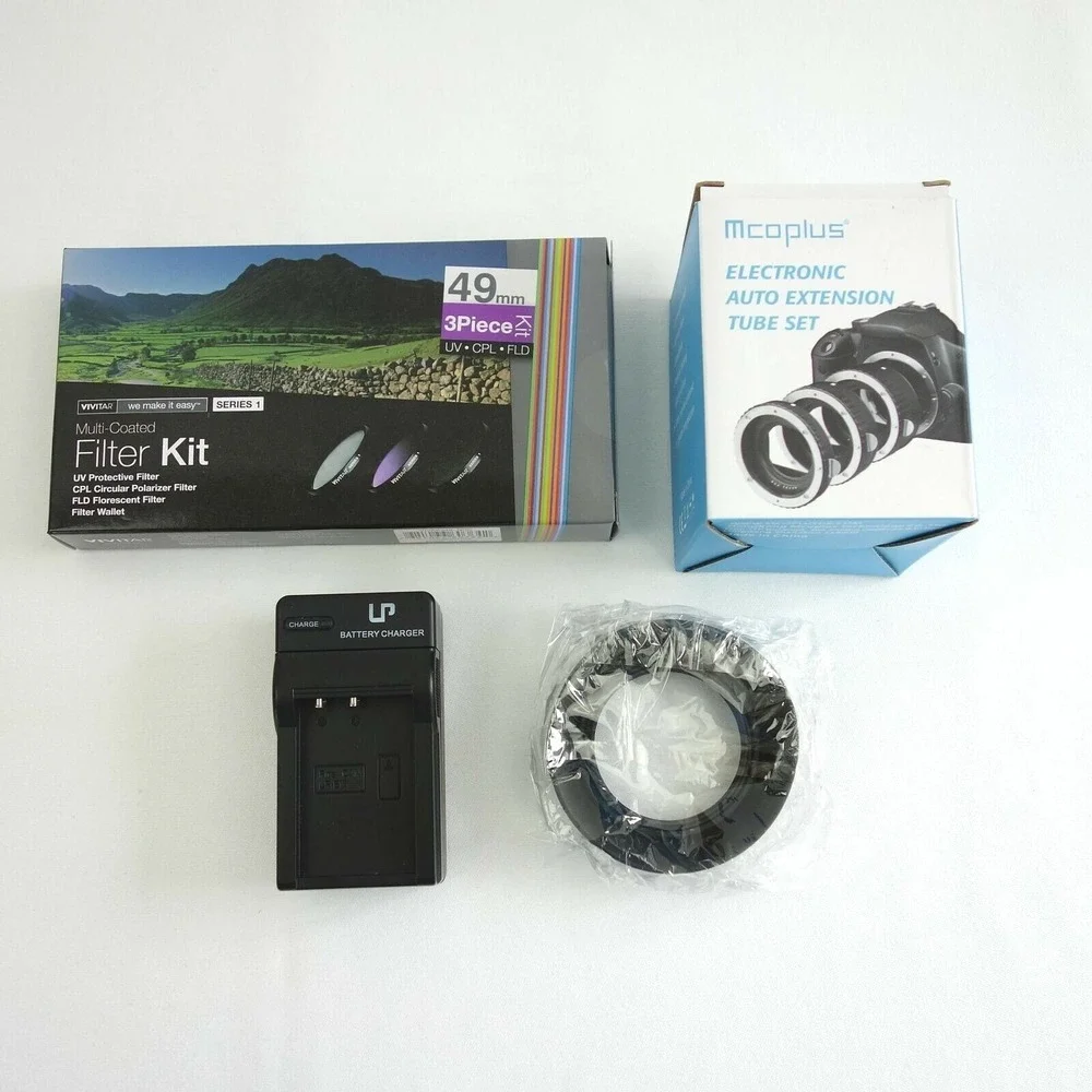 49mm Camera Accessories Vivitar Filter Kit Auto Extension Tube Set Charger Lens‎